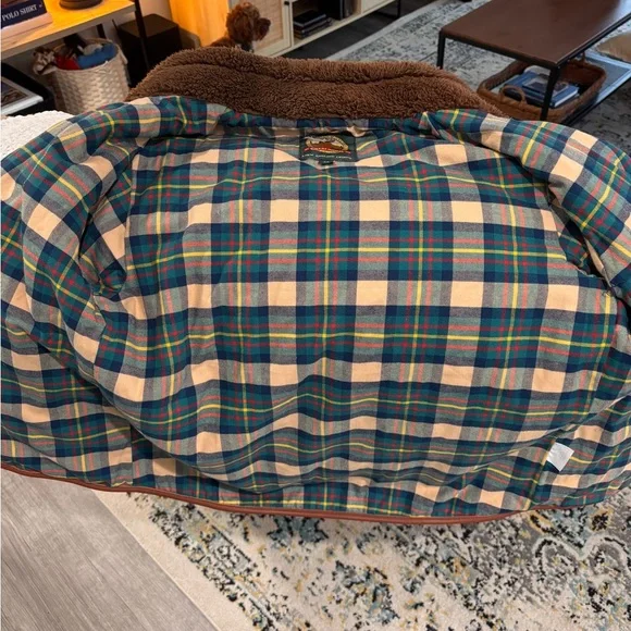 Kiel James Patrick Great Moose Sherpa Fleece Jacket Plaid Lined Unisex XS - Picture 5 of 5